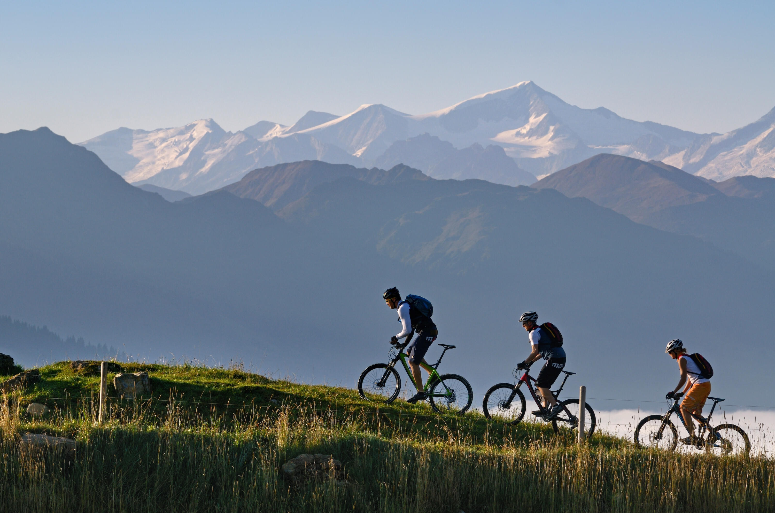 Mountainbiker auf dem Weg zur Hohen Salve